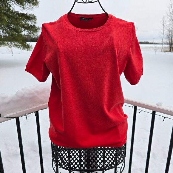 Ann Taylor Red sweater, size L, VGUC - Picture 2 of 7